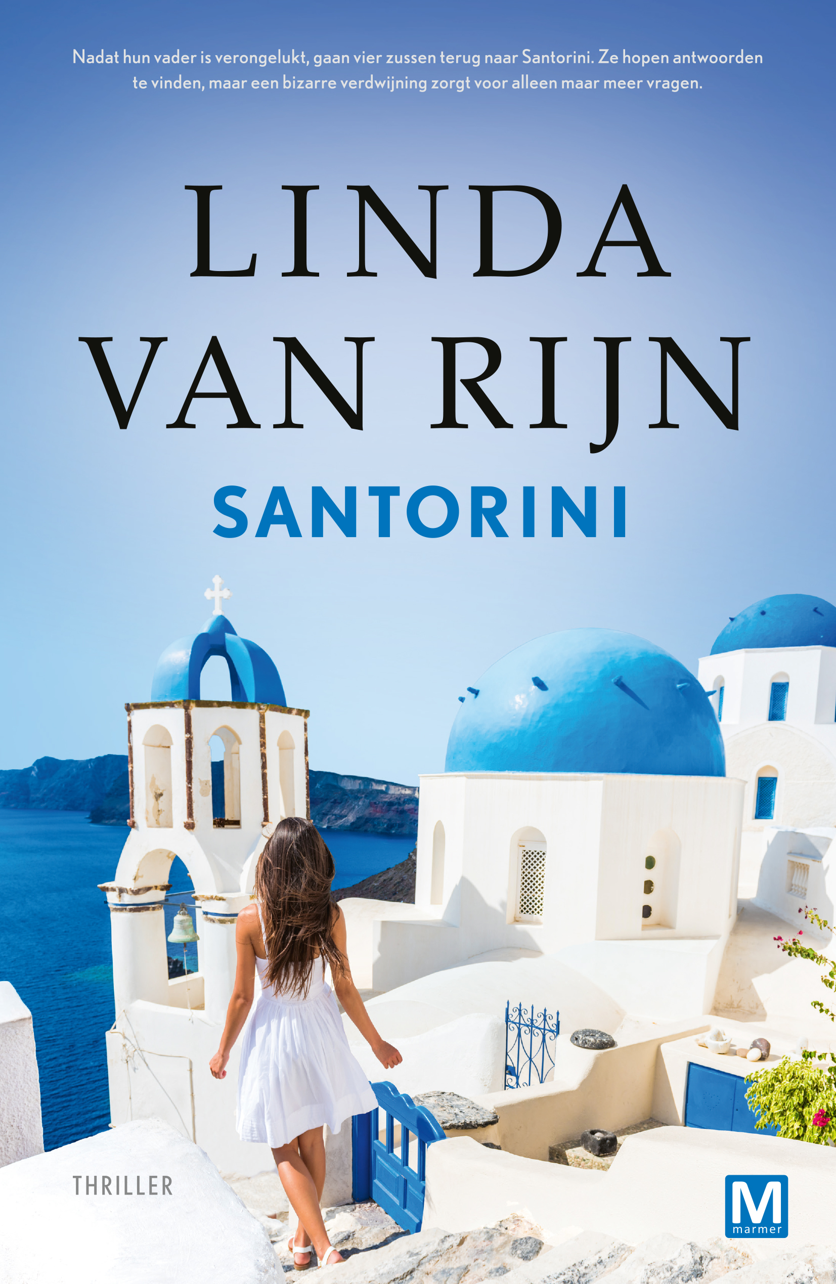 Omslagbeeld van Santorini, thriller van Linda van Rijn